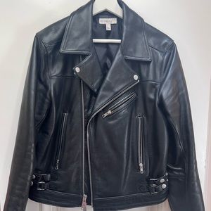 Calibrate genuine leather biker jacket size Small/ S
